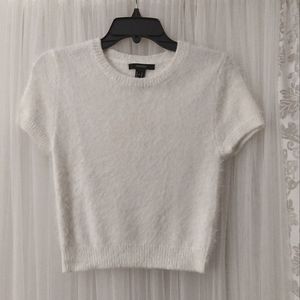 Forever 21 White Mohair Tee